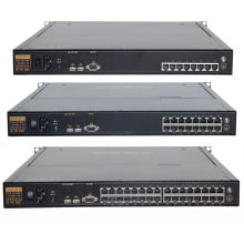 Factory supply 8 port cat5 1u rack console KVM switch with 19 inch LCD IP remote access